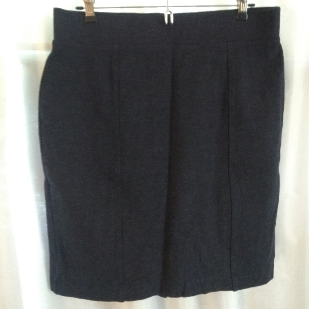Ponte Knit Denim-Colored Pencil Skirt, Sz. 6